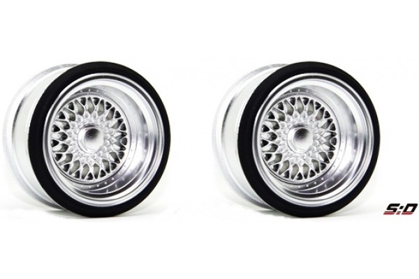 SCALE DYNAMICS V16D Mesh Offset 10 Aluminum Silver with Center Caps (10121)